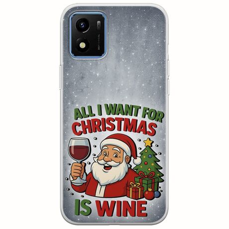 All I Want For Christmas Is - Wine Vivo Y01 Flexible TPU (Διάφανη Σιλικόνη)