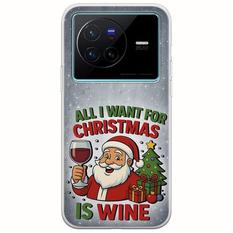 All I Want For Christmas Is - Wine Vivo X80 Flexible TPU (Διάφανη Σιλικόνη)