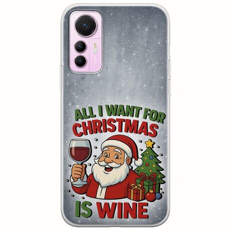 All I Want For Christmas Is - Wine Xiaomi 12 Lite 5G Flexible TPU (Διάφανη Σιλικόνη)