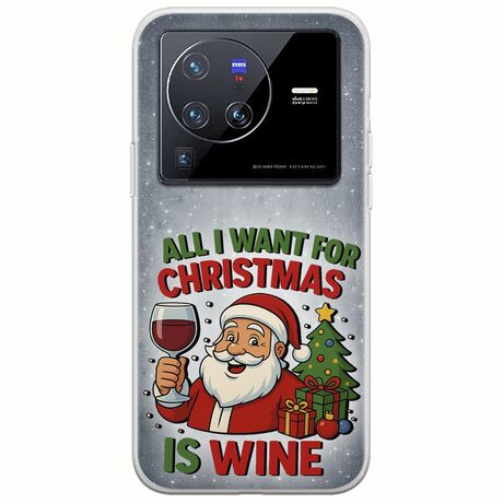 All I Want For Christmas Is - Wine Vivo X80 Pro Flexible TPU (Διάφανη Σιλικόνη)