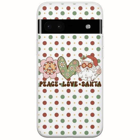 Peace Love Santa Google Pixel 6a 5G Flexible TPU (Διάφανη Σιλικόνη)