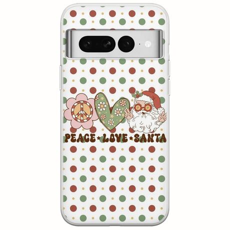 Peace Love Santa Google Pixel 7 5G Flexible TPU (Διάφανη Σιλικόνη)