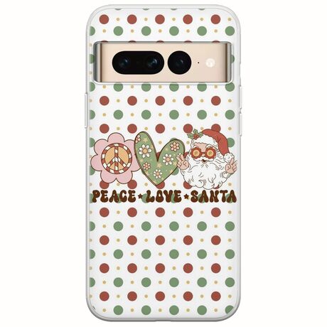 Peace Love Santa Google Pixel 7 Pro 5G Flexible TPU (Διάφανη Σιλικόνη)