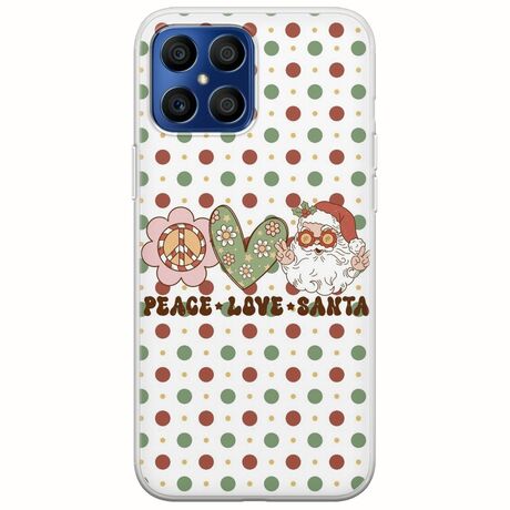 Peace Love Santa Honor X8 Flexible TPU (Διάφανη Σιλικόνη)