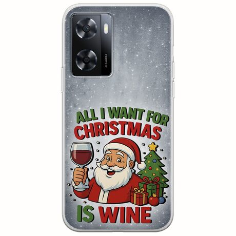 All I Want For Christmas Is - Wine Oppo A57s Flexible TPU (Διάφανη Σιλικόνη)