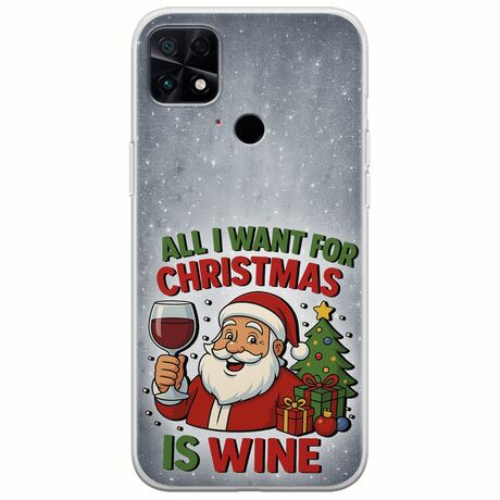 All I Want For Christmas Is - Wine Xiaomi Poco C40 Flexible TPU (Διάφανη Σιλικόνη)