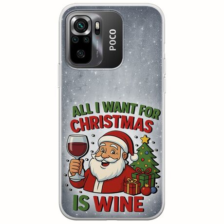 All I Want For Christmas Is - Wine Xiaomi Poco M5s Flexible TPU (Διάφανη Σιλικόνη)