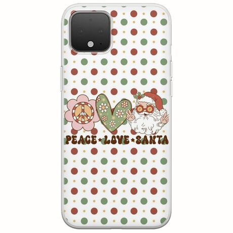 Peace Love Santa Google Pixel 4 XL Flexible TPU (Διάφανη Σιλικόνη)