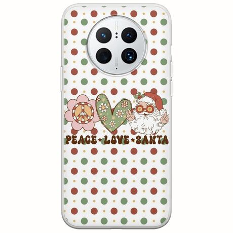 Peace Love Santa Huawei Mate 50 Pro Flexible TPU (Διάφανη Σιλικόνη)