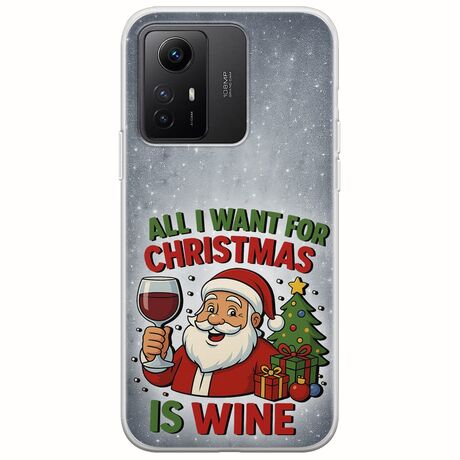 All I Want For Christmas Is - Wine Xiaomi Redmi Note 12S Flexible TPU (Διάφανη Σιλικόνη)