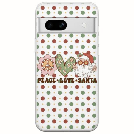 Peace Love Santa Google Pixel 7a 5G Flexible TPU (Διάφανη Σιλικόνη)