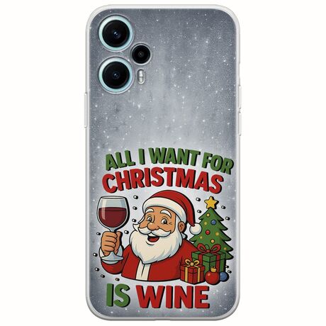 All I Want For Christmas Is - Wine Xiaomi Poco F5 5G Flexible TPU (Διάφανη Σιλικόνη)