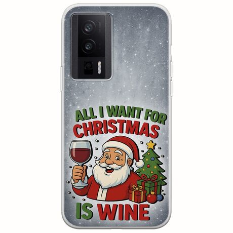 All I Want For Christmas Is - Wine Xiaomi Poco F5 Pro 5G Flexible TPU (Διάφανη Σιλικόνη)