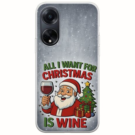 All I Want For Christmas Is - Wine Oppo A98 5G Flexible TPU (Διάφανη Σιλικόνη)
