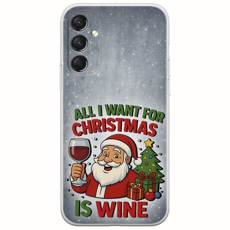 All I Want For Christmas Is - Wine Samsung Galaxy M34 5G Flexible TPU (Διάφανη Σιλικόνη)