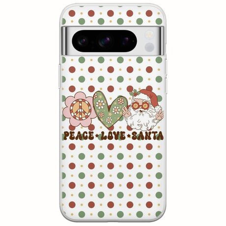 Peace Love Santa Google Pixel 8 Pro 5G Flexible TPU (Διάφανη Σιλικόνη)