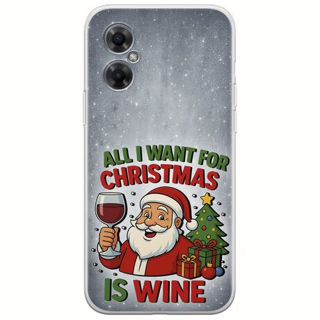 All I Want For Christmas Is - Wine Xiaomi Poco M4 5G Flexible TPU (Διάφανη Σιλικόνη)