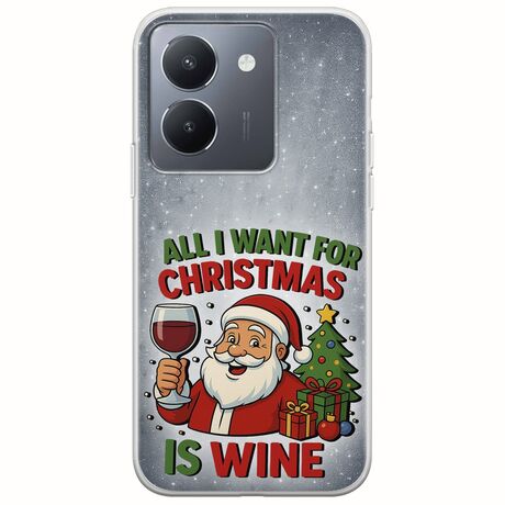 All I Want For Christmas Is - Wine Vivo Y36 4G / 5G Flexible TPU (Διάφανη Σιλικόνη)