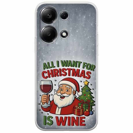 All I Want For Christmas Is - Wine Xiaomi Redmi Note 13 4G Flexible TPU (Διάφανη Σιλικόνη)