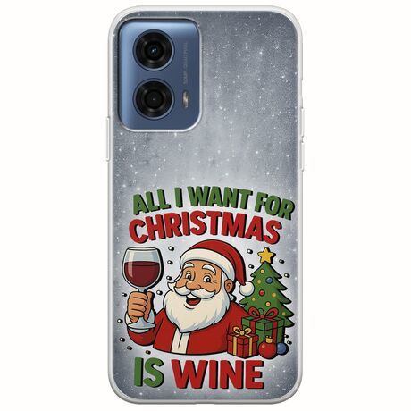 All I Want For Christmas Is - Wine Motorola Moto G24 Flexible TPU (Διάφανη Σιλικόνη)