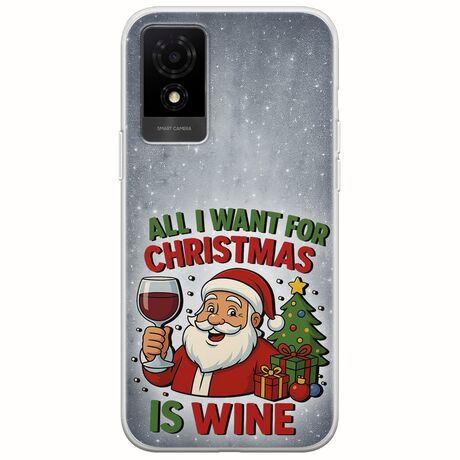 All I Want For Christmas Is - Wine TCL 501 Flexible TPU (Διάφανη Σιλικόνη)