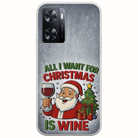 All I Want For Christmas Is - Wine OnePlus Nord N20 SE Flexible TPU (Διάφανη Σιλικόνη)