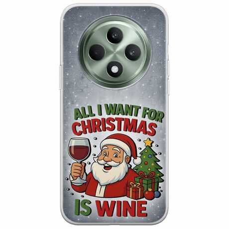 All I Want For Christmas Is - Wine Oppo Reno 12 F 5G Flexible TPU (Διάφανη Σιλικόνη)