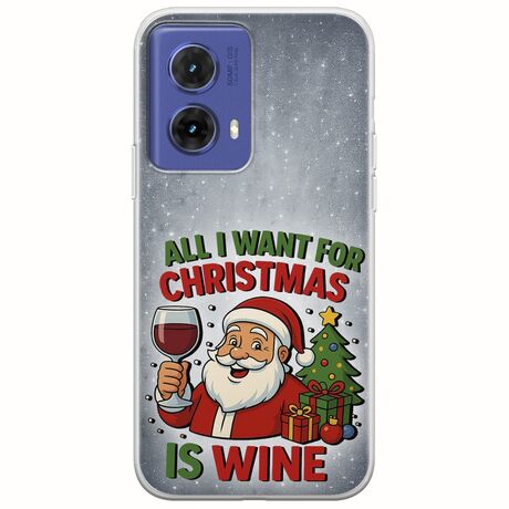 All I Want For Christmas Is - Wine Motorola Moto G85 5G Flexible TPU (Διάφανη Σιλικόνη)