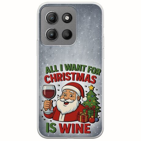 All I Want For Christmas Is - Wine Motorola Moto G15 Flexible TPU (Διάφανη Σιλικόνη)