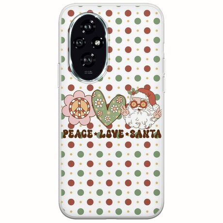 Peace Love Santa Honor 200 5G Flexible TPU (Διάφανη Σιλικόνη)