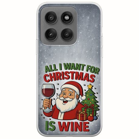 All I Want For Christmas Is - Wine Motorola Edge 60 Pro 5G Flexible TPU (Διάφανη Σιλικόνη)