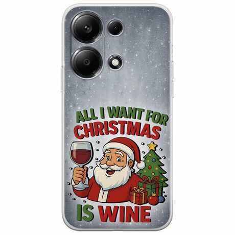 All I Want For Christmas Is - Wine Xiaomi Redmi Note 14S Flexible TPU (Διάφανη Σιλικόνη)