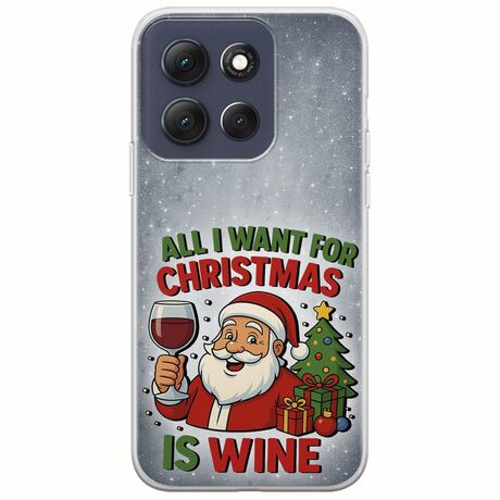 All I Want For Christmas Is - Wine Motorola Moto G86 5G Flexible TPU (Διάφανη Σιλικόνη)