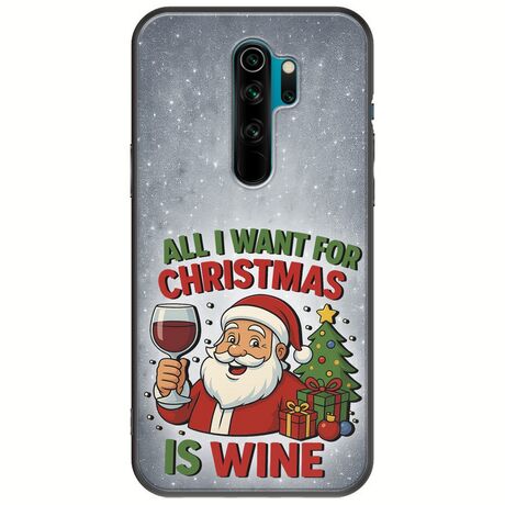 All I Want For Christmas Is - Wine Xiaomi Redmi Note 8 Pro Black TPU (Μαύρη Σιλικόνη)