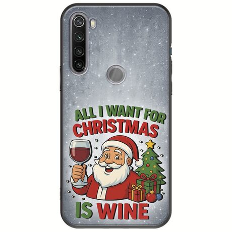 All I Want For Christmas Is - Wine Xiaomi Redmi Note 8T Black TPU (Μαύρη Σιλικόνη)