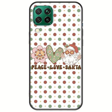 Peace Love Santa Huawei P40 Lite Black TPU (Μαύρη Σιλικόνη)