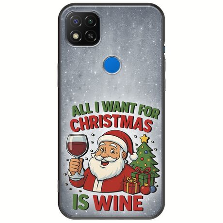 All I Want For Christmas Is - Wine Xiaomi Redmi 9C Black TPU (Μαύρη Σιλικόνη)