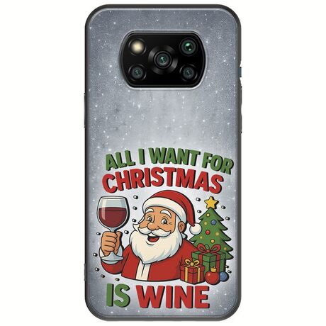 All I Want For Christmas Is - Wine Xiaomi Poco X3 NFC / X3 Pro Black TPU (Μαύρη Σιλικόνη)