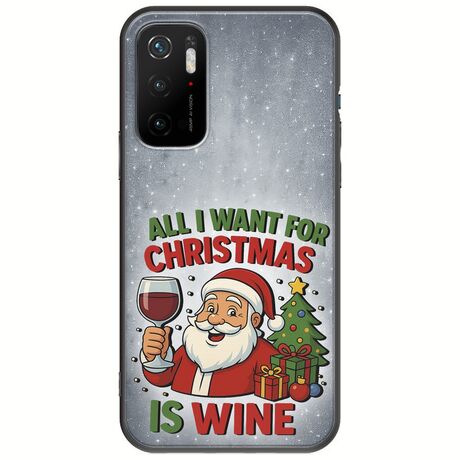 All I Want For Christmas Is - Wine Xiaomi Poco M3 Pro 5G Black TPU (Μαύρη Σιλικόνη)