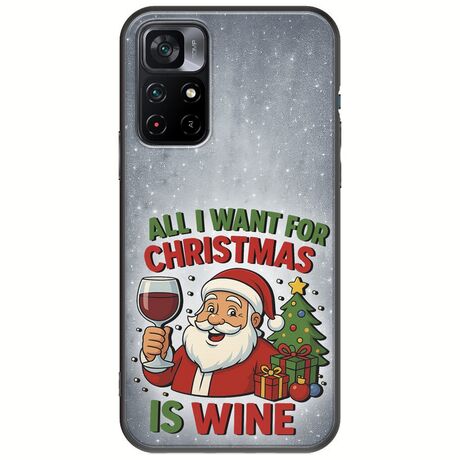 All I Want For Christmas Is - Wine Xiaomi Poco M4 Pro 5G Black TPU (Μαύρη Σιλικόνη)