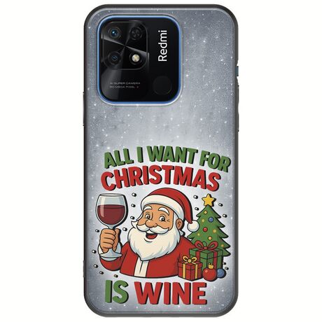 All I Want For Christmas Is - Wine Xiaomi Redmi 10C Black TPU (Μαύρη Σιλικόνη)