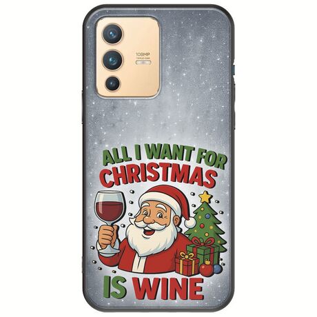 All I Want For Christmas Is - Wine Vivo V23 5G Black TPU (Μαύρη Σιλικόνη)