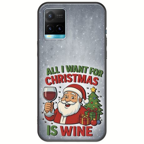 All I Want For Christmas Is - Wine Vivo Y33s Black TPU (Μαύρη Σιλικόνη)
