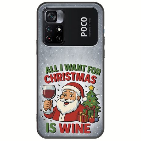 All I Want For Christmas Is - Wine Xiaomi Poco M4 Pro 4G Black TPU (Μαύρη Σιλικόνη)