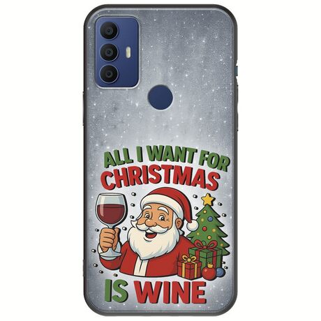 All I Want For Christmas Is - Wine TCL 305 / 306 / 30E / 30SE Black TPU (Μαύρη Σιλικόνη)