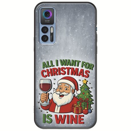 All I Want For Christmas Is - Wine TCL 30 / 30 5G / 30+ Black TPU (Μαύρη Σιλικόνη)
