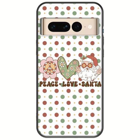 Peace Love Santa Google Pixel 7 Pro 5G Black TPU (Μαύρη Σιλικόνη)