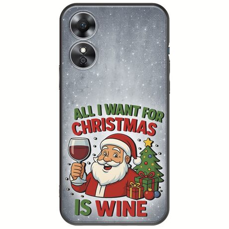All I Want For Christmas Is - Wine Oppo A17 Black TPU (Μαύρη Σιλικόνη)