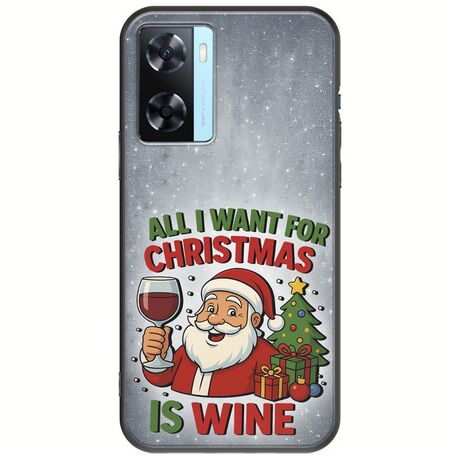 All I Want For Christmas Is - Wine Oppo A77 5G Black TPU (Μαύρη Σιλικόνη)