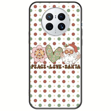 Peace Love Santa Huawei Mate 50 Pro Black TPU (Μαύρη Σιλικόνη)